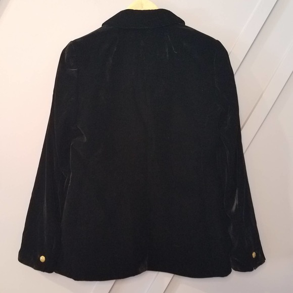 J. Crew Factory Jackets & Coats J Crew Ag51 Velvet Black Blazer Gold Buttons Poshmark